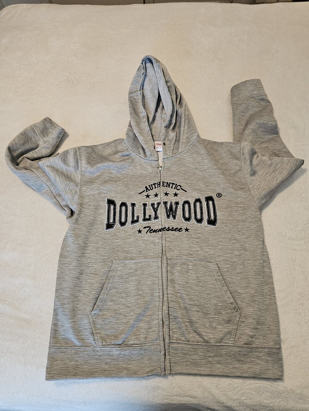 Dollywood Tennessee Gray Zip-Up Hoodie Sweatshirt Dimco Apparel Size M Euc Warm